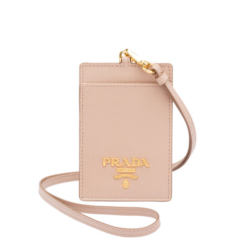 PRADA/普拉達(dá) 22年新款 女士皮粉色皮革金標(biāo)片式腕帶卡夾1MC007_QWA_F0236