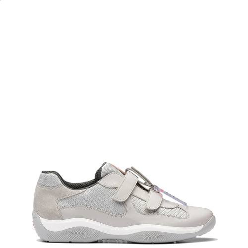 PRADA/普拉達(dá) 22年新款 America’s Cup Original系列 男士水晶色皮革和Bike織物材質(zhì)系帶運(yùn)動(dòng)鞋PS0906_5RU_F0002