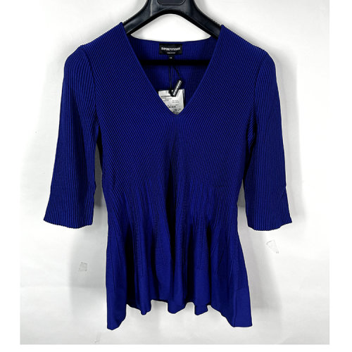 Emporio Armani/安普里奧阿瑪尼藍色女士短袖針織衫   R2M50MR250M910