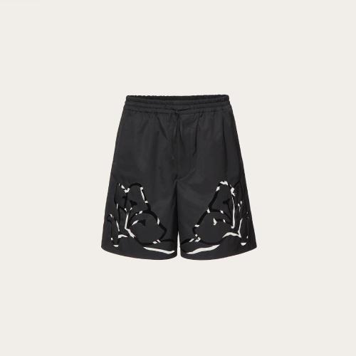  VALENTINO華倫天奴 22年秋冬 男士 短褲 BERMUDA EN NYLON A_VEC INTARSIA DE FLEURS BRODéES
