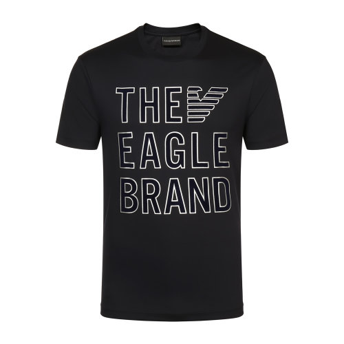 Emporio Armani/安普里奧阿瑪尼 藏藍(lán)色 男士標(biāo)語圓領(lǐng)短袖T恤 6G1TF4-1JPRZ-0922