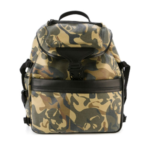 Alexander McQueen/亞歷山大麥昆 男士迷彩花紋皮質雙肩包背包 353517KV02N3390