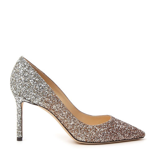 JIMMY CHOO 周仰杰 女士 鞋靴  金色小牛皮細跟亮片尖頭高跟鞋婚鞋 女士高跟鞋