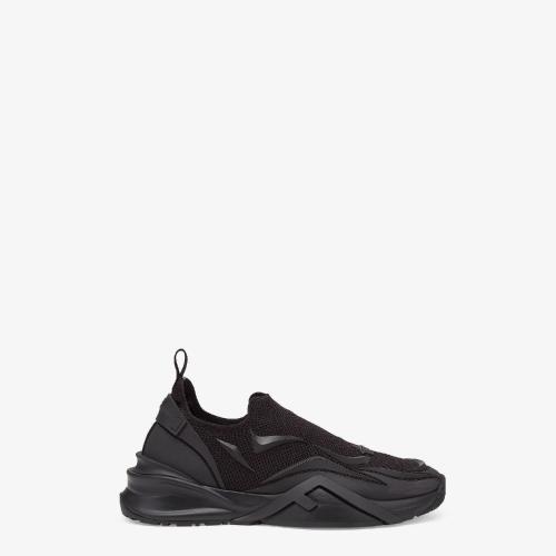  FENDI芬迪 22年秋冬 男士 休閑運動鞋 黑色網(wǎng)布跑步鞋 7E1504AHI8F0ABB