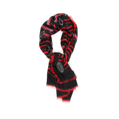 Valentino/華倫天奴  男女通用 唇膏印花黑色圍巾/披肩圍巾 PT2EB093LPM0NO  HKY015C