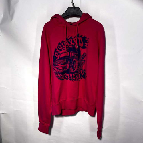 Dsquared2/D二次方 玫紅色女士長袖連帽衛(wèi)衣