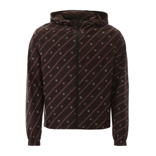 Fendi 芬迪  男裝 服飾 時(shí)尚經(jīng)典印花連帽 男士夾克外套 FAA615