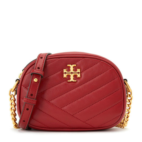 Tory Burch/湯麗柏琦 女士純色皮革LOGO絎縫可調節(jié)肩帶KIRA相機包單肩包斜挎包女包 60227 多少可選