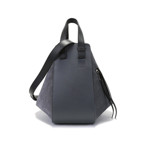 LOEWE/羅意威 女士Hammock系列牛皮革/絨面革手提單肩包吊床包小號 A538S35X17