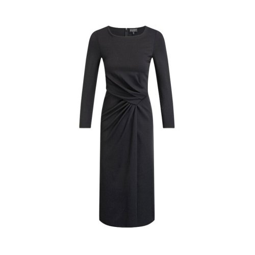  Emporio Armani/安普里奧阿瑪尼 女士黑色棉質(zhì)連衣裙裙子 6K2A8G 2JFAZ 0999 PLFSX