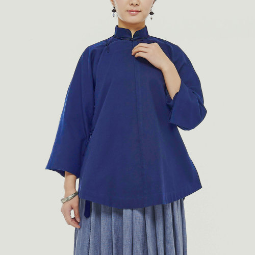 JLMT/凈蓮滿堂 民國倒大袖短衫 捻線布 女唐裝及漢服