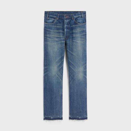  CELINE賽琳思琳 22年秋冬 男士 牛仔褲 WESLEY DARK UNION水洗色牛仔褲 2N785066S.07TK