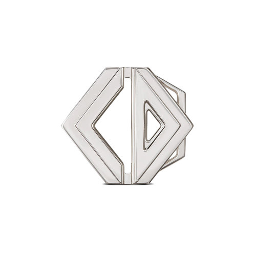 DIOR/迪奧 22年春夏新款 男士銀色金屬覆層黃銅CD DIAMOND腰帶扣4922PLMET_H02K