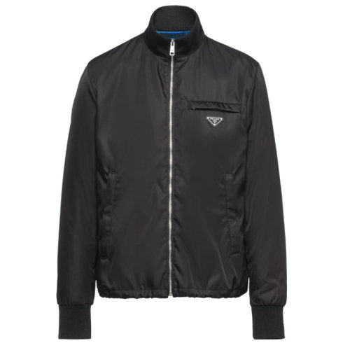 PRADA/普拉達(dá)  男裝 男士 黑色尼龍時(shí)尚夾克外套 SGM346-S2021WQ8-F0002