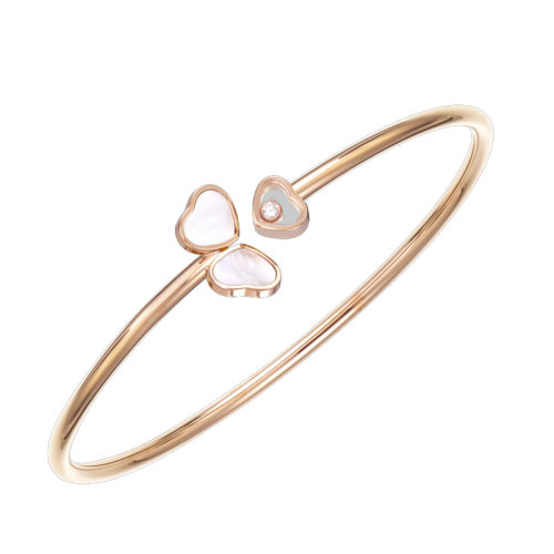 Chopard/蕭邦Happy Hearts Wings 女士玫瑰金色18K金快樂的心手鐲 85A083-5300