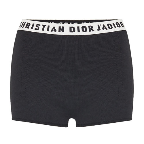 DIOR/迪奧女士黑色彈力粘膠纖維短褲844E50AM506_X9000