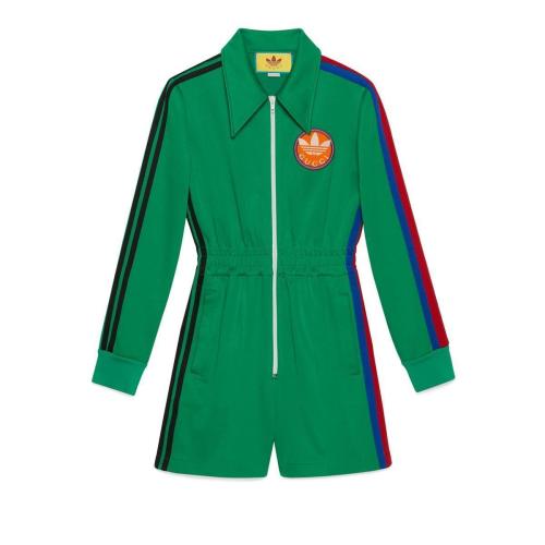  GUCCI古馳 22年秋冬 女士 adidas x Gucci聯(lián)名系列連體褲 697274 XJEAZ 3778