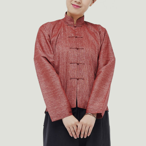 JLMT/凈蓮滿堂  民國(guó)對(duì)襟小衫 柞蠶絲 女唐裝及漢服