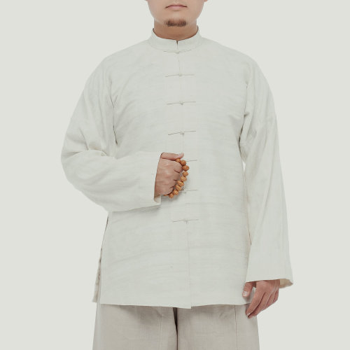 JLMT/凈蓮滿堂  民國方領(lǐng)對(duì)襟短衫 柞蠶絲 男唐裝