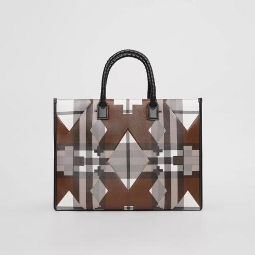  BURBERRY 22年秋冬 男士 幾何格紋托特包 80513471