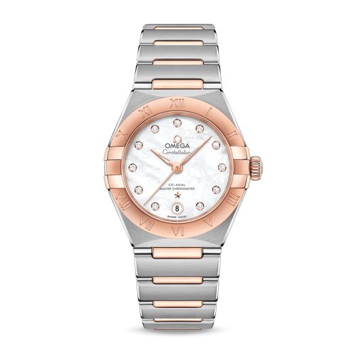 OMEGA/歐米茄 星座系列 精鋼 18K金 鉆石刻度 自動機(jī)械 女士腕表 131.20.29.20.55.001