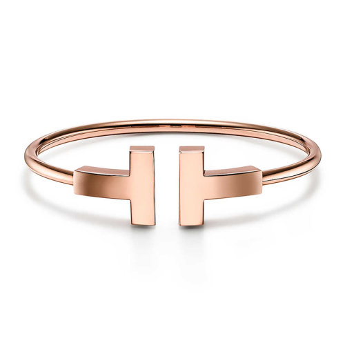 Tiffany & Co./蒂芙尼  Tiffany T系列18K金玫瑰金手鐲 66964280