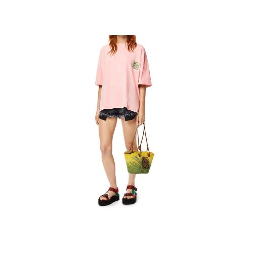  LOEWE羅意威 22年秋冬 女士 短袖T恤 Anagram cactus T-shirt in cotton S616Y22J03-6925