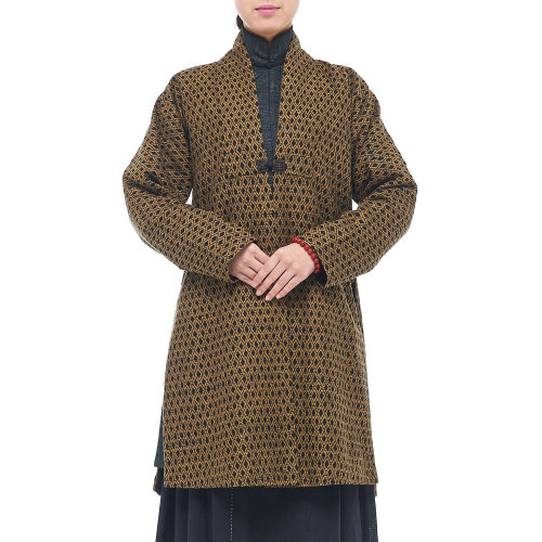 JLMT/凈蓮滿堂  民國(guó)對(duì)襟中長(zhǎng)褂 柞蠶絲 女唐裝及漢服