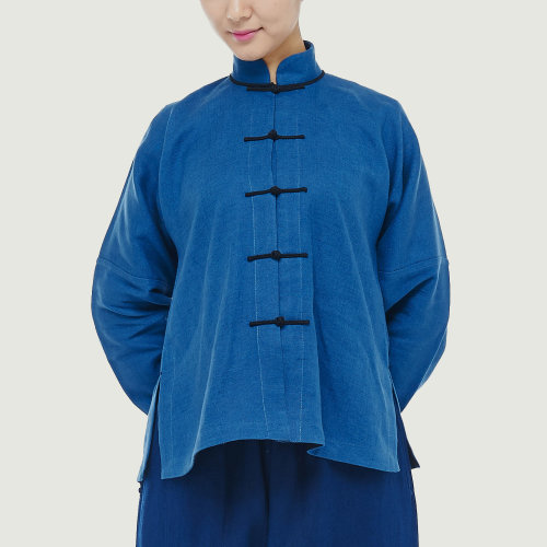 JLMT/凈蓮滿堂  民國對襟小衫 厚亞麻 女唐裝及漢服