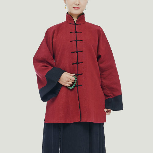 JLMT/凈蓮滿堂 女唐裝及漢服  民國(guó) 對(duì)眉領(lǐng)短襖 方袖 女士外套 秋冬款