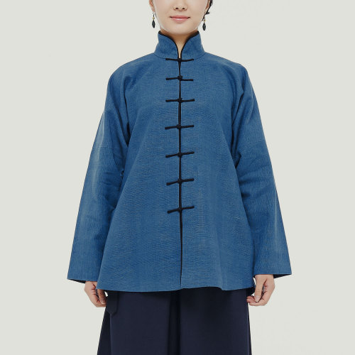 JLMT/凈蓮滿堂  民國對眉領(lǐng)短襖 小袖 手織棉麻布 女唐裝及漢服