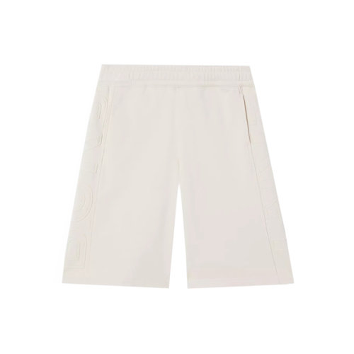 BURBERRY/博柏利 22年秋冬新款 男士羊皮紙色翻面絨棉質(zhì)立體徽標抽繩短褲80508951