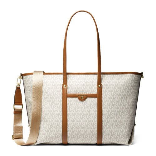 Michael Kors/邁克·科爾斯 女士涂層帆布Beck大號徽標(biāo)手提袋單肩包手提包