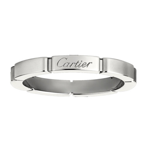CARTIER/卡地亞 MAILLONPANTHèRE系列 18K金白金結(jié)婚戒指B4083500