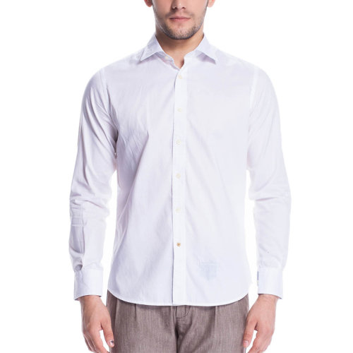 Vittorio Di Giacomo/迪伽默男士休閑白色長袖襯衫—男士襯衫