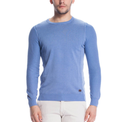 Vittorio Di Giacomo/迪伽默男士休閑藍灰色毛衣—男針織衫