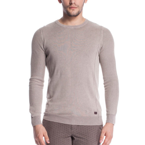 Vittorio Di Giacomo/迪伽默男士休閑藍淺卡其色毛衣—男針織衫