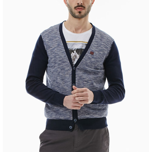 Vittorio Di Giacomo/迪伽默男士休閑藏青色毛衣—男針織衫