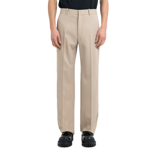 Balenciaga 巴黎世家  男裝 服裝 淺棕色羊毛直筒 男士休閑褲褲裝 601181