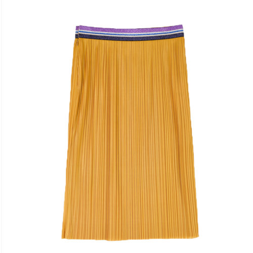 19年秋冬款nisiss/怡夕色帶拼接褶皺半身裙女士半身裙N192AS01