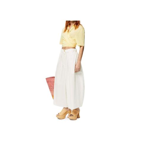  LOEWE羅意威 22年秋冬 女士 休閑褲 Cropped trousers in cotton S616Y04W03-2100