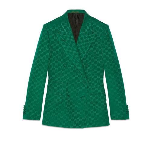  GUCCI古馳 22年秋冬 女士 輕質(zhì)GG帆布雙排扣夾克 669527 ZAHMD 3493