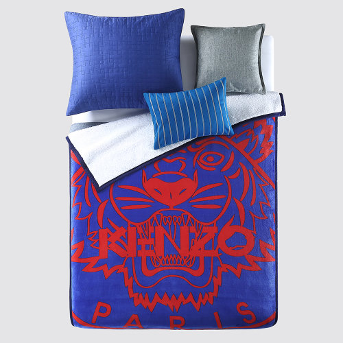 KENZO/高田賢三 經(jīng)典虎頭毯加厚毯仿羊羔絨毯180*130cm