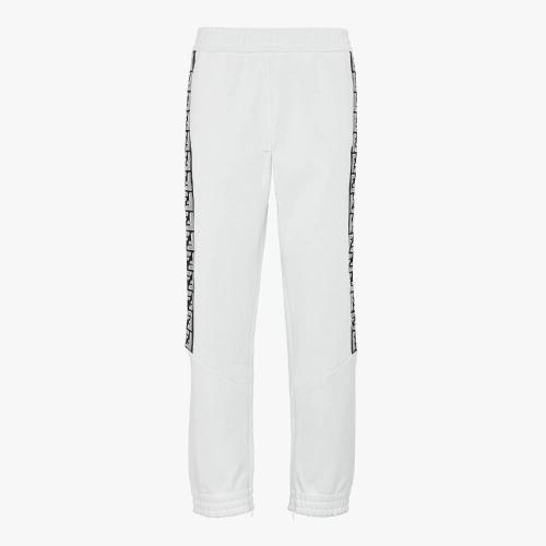  FENDI芬迪 22年秋冬 男士 休閑褲 白色針織長(zhǎng)褲 FAB64_M0BF0H0G