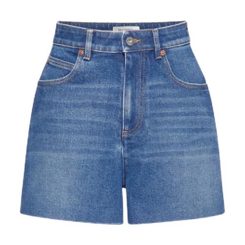  VALENTINO華倫天奴 22年秋冬 女士 短褲 SHORT EN DENIM WB3DD12J7C6598 預(yù)定商品1-3周發(fā)貨