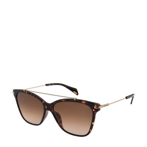 Police/警察 女款太陽鏡 時(shí)尚蝶形板材金屬大框墨鏡眼鏡 SPL404 0978 55mm