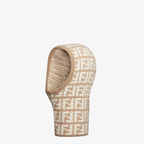  FENDI芬迪 22年秋冬 女士 帽子 淺棕色羊絨帽 FXQ923AMC0F0QB8