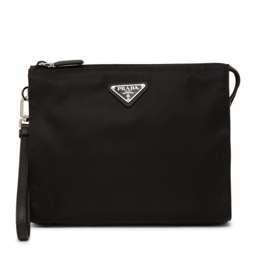 PRADA/普拉達 男士黑色手拿包腕包男包 2NE789-2DMH-F0002