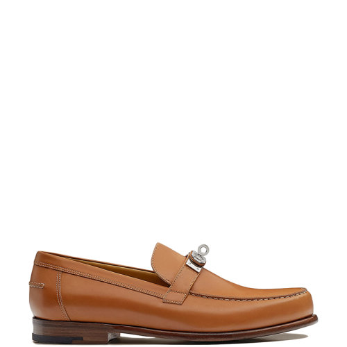 HERMES/愛馬仕 22年秋冬新款 Destin系列 男士自然色小牛皮Kelly搭扣樂福鞋H221970ZANH400