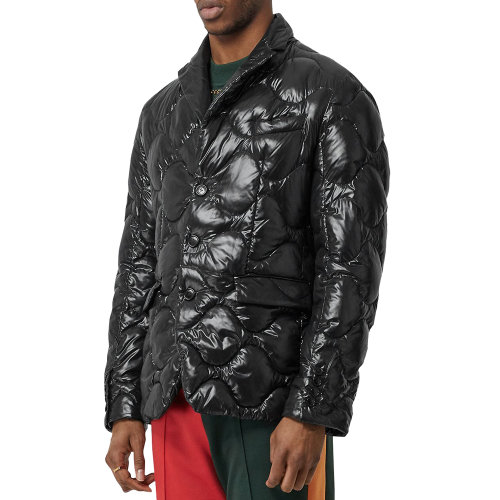 BURBERRY/博柏利 巴寶莉 西服領(lǐng)亮面短款棉服 男裝 男士外套 大衣 男士棉服